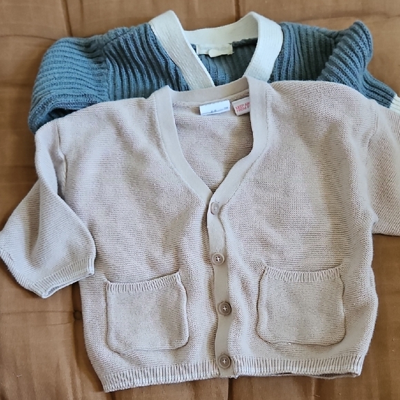 Zara Beige and Blue Kids Cardigan Duo - Picture 2 of 5
